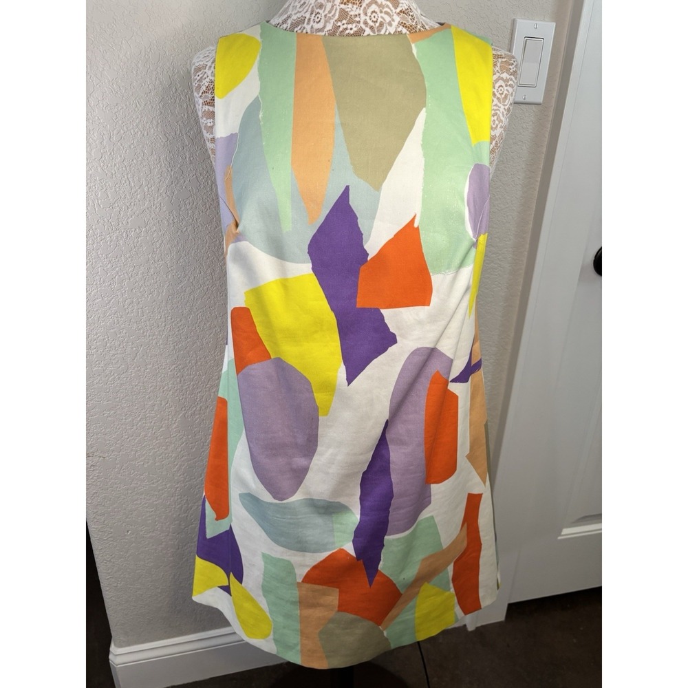 Alice +Okivia Clyde Geo Collage Printed Shift Dress Mod Abstract Size 10